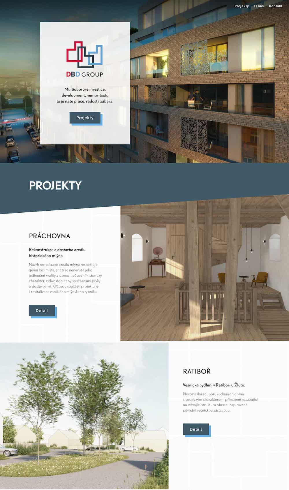 Screenshot of the DBD Group website.